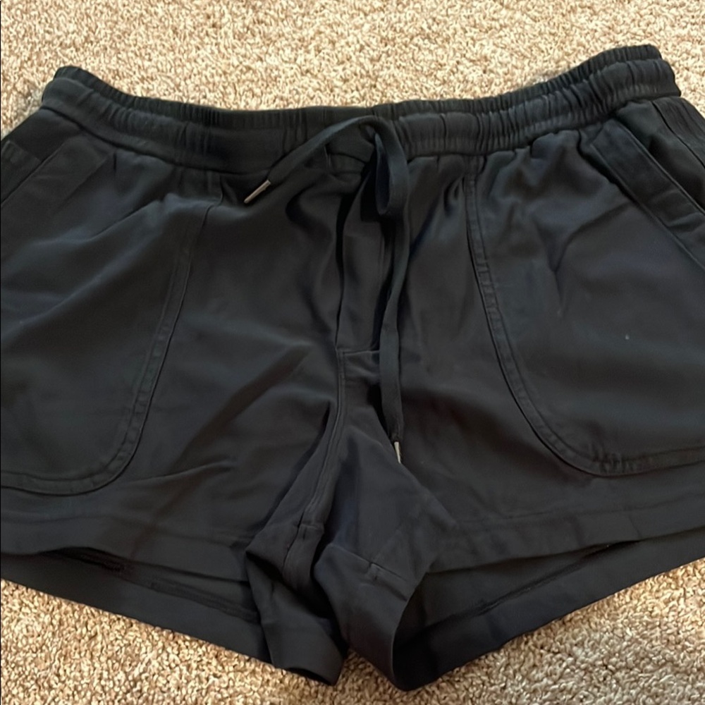 Black Drawstring Jogger shorts